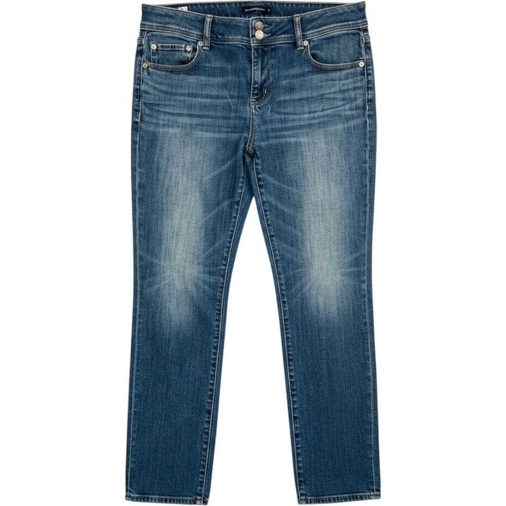 American Eagle Skinny Jeans Womens 14 Medium Wash Slim Straight Leg Blue Denim